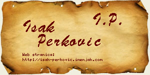 Isak Perković vizit kartica